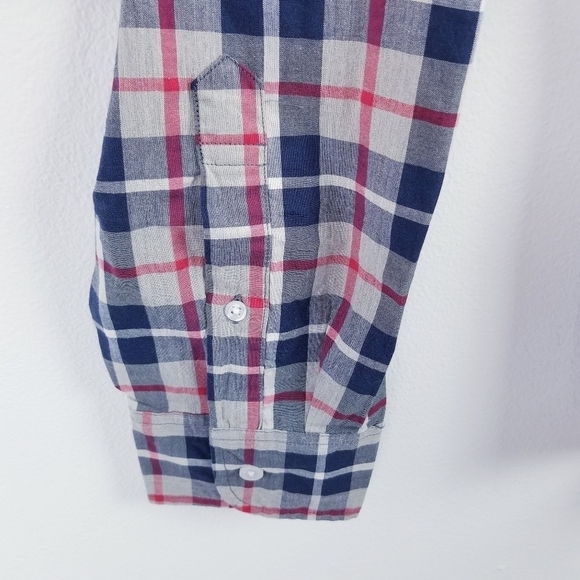 J. Crew Slim Flex Washed Plaid Button Front Shirt NWT size Large - Picture 8 of 10